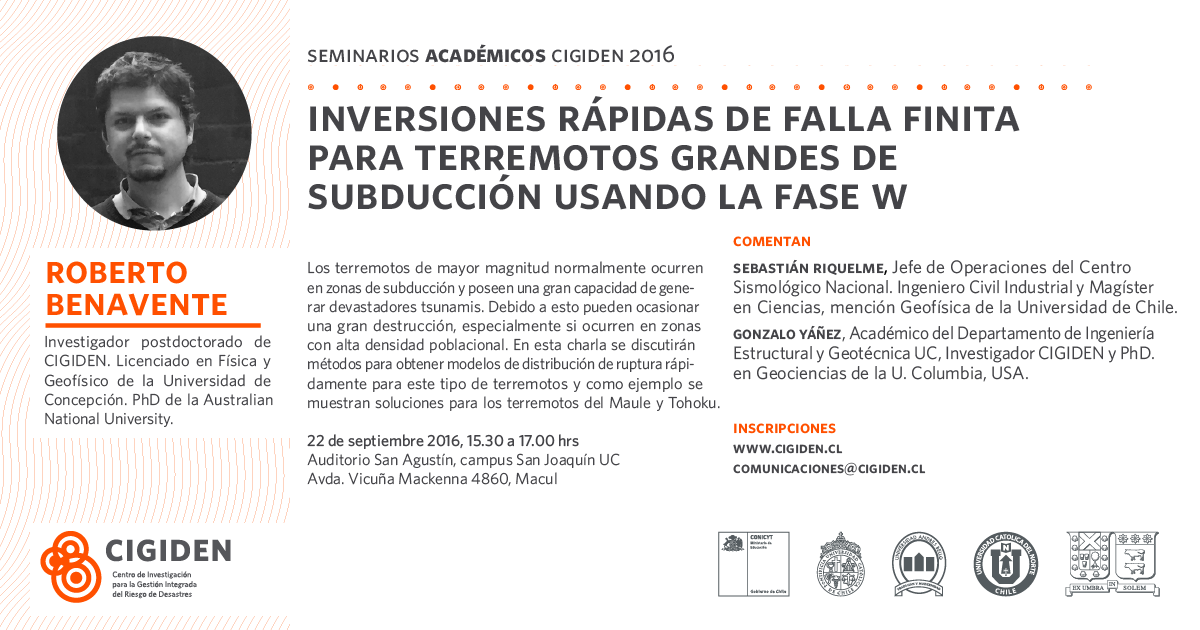 El nuevo postdoctorado de la línea 2, Roberto Benavente, habla de sus metas en CIGIDEN