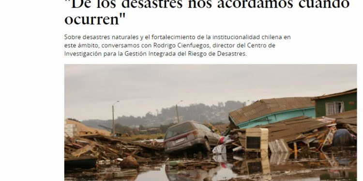 Pauta: «De los desastres nos acordamos cuando ocurren»