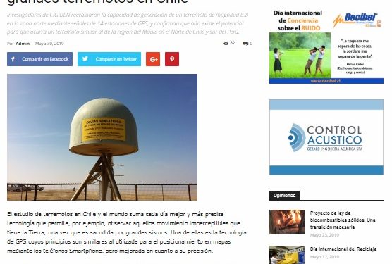 CodeXverde: Tecnología GPS permite observar el comportamiento sísmico posterior a grandes terremotos en Chile