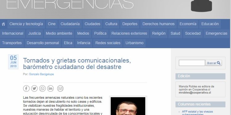 Cooperativa: Tornados y grietas comunicacionales, barómetro ciudadano del desastre