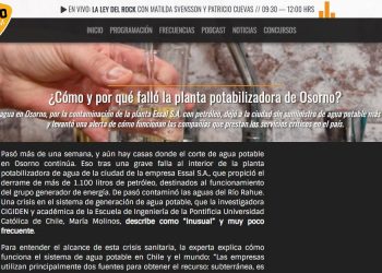 ¿Cómo y por qué falló la planta potabilizadora de Osorno?