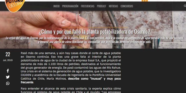 ¿Cómo y por qué falló la planta potabilizadora de Osorno?