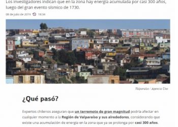Ahora Noticias Mega: Expertos aseguran que megaterremoto podría azotar a Valparaíso y Viña del Mar