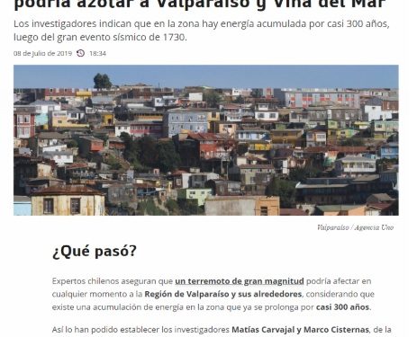 Ahora Noticias Mega: Expertos aseguran que megaterremoto podría azotar a Valparaíso y Viña del Mar