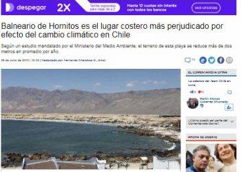 EMOL: Balneario de Hornitos es el lugar costero más perjudicado por efecto del cambio climático en Chile