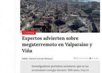 Diario La Cuarta: Expertos advierten sobre megaterremoto en Valparaíso y Viña