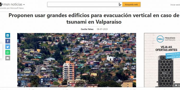MSN Noticias: Proponen usar grandes edificios para evacuación vertical en caso de tsunami en Valparaíso