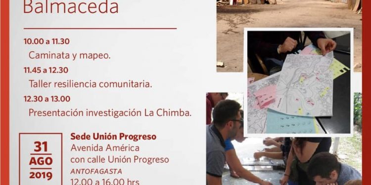 Mapeo comunitario y taller de resiliencia comunitaria frente a desastres en macrocampamento Balmaceda en Antofagasta