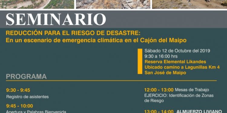 Seminario: Reducción para el riesgo de desastre en un escenario de emergencia climática en el Cajón del Maipo