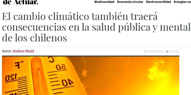 La Tercera: El cambio climático también traerá consecuencias en la salud pública y mental de los chilenos