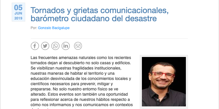 Tornadoes and communication gaps, citizen barometer for disaster