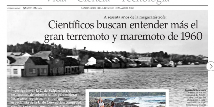 El Mercurio: Científicos buscan entender más el gran terremoto y maremoto de 1960