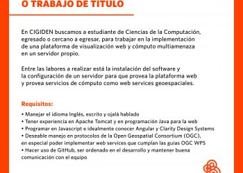 Llamado para práctica profesional o trabajo de título en CIGIDEN