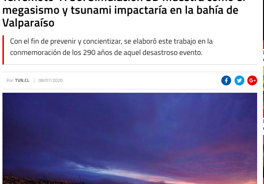 TVN.cl: Terremoto 1730: Simulación 3D muestra cómo el megasismo y tsunami impactaría en la bahía de Valparaíso