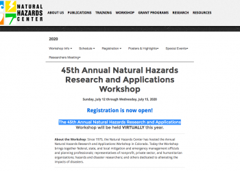 Alondra Chamorro participa como panelista del 45th Annual Natural Hazards Research and Applications