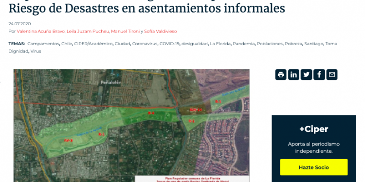 La pandemia en Toma Dignidad: re-pensando la Gestión del Riesgo de Desastres en asentamientos informales