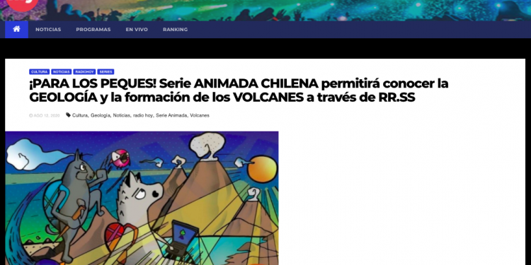 Radio Hoy.cl: ¡Para los peques! Serie animada chilena permitirá conocer la geología y la formación de los volcanes a través de RR.SS