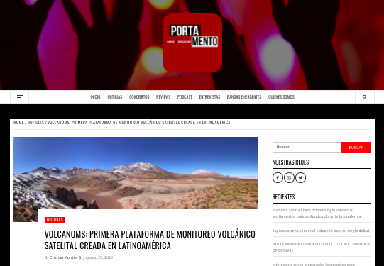 Portamento.cl – Volcanoms: Primera plataforma de monitoreo volcánico satelital creada en Latinoamérica