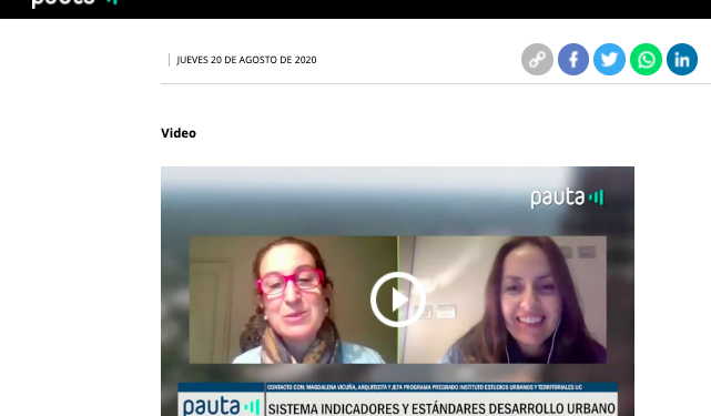 Pauta.cl: Sistemas Indicadores y Estándares de Desarrollo Urbano