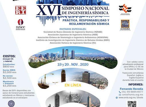 XVI Simposio Nacional de Ingeniería Sísmica