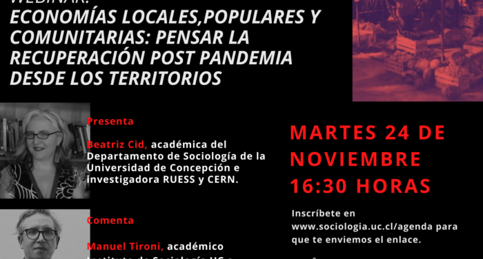 Webinar: Economías locales, populares y comunitarias: pensar la recuperación post pandemia desde los territorios