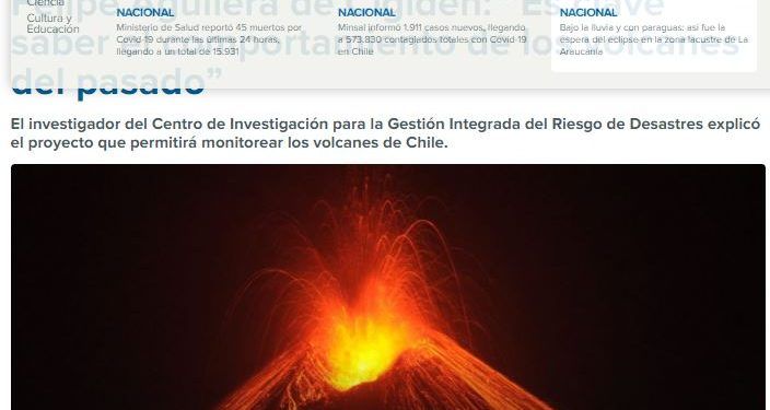 Radio ADN – Felipe Aguilera de Cigiden: “Es clave saber el comportamiento de los volcanes del pasado”
