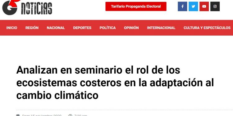 G5noticias.cl: Analizan en seminario el rol de los ecosistemas costeros en la adaptación al cambio climático