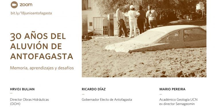 Conversatorio online:  «30 años desde el aluvión de Antofagasta: memoria, aprendizajes y desafíos»