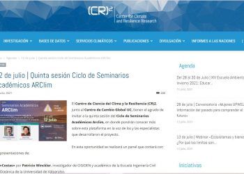CR2.cl: 12 de julio | Quinta sesión Ciclo de Seminarios Académicos ARClim.