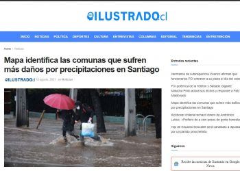 El Ilustrado.cl: Mapa identifica las comunas que sufren más daños por precipitaciones en Santiago.