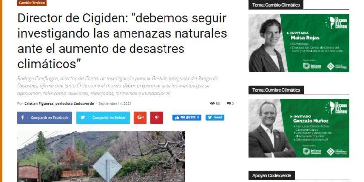 Codex Verde: Director de Cigiden: “debemos seguir investigando las amenazas naturales ante el aumento de desastres climáticos”