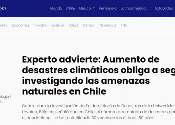 El Ciudadano – Experto advierte: «Aumento de desastres climáticos obliga a seguir investigando las amenazas naturales en Chile»