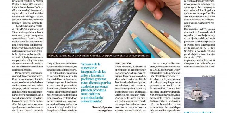 El Mercurio de Valparaíso: Ciencia y arte se unen para investigar biodiversidad marina