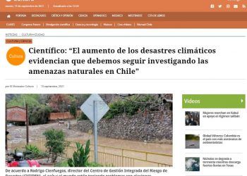 El Mostrador – Científico: “El aumento de los desastres climáticos evidencian que debemos seguir investigando las amenazas naturales en Chile»
