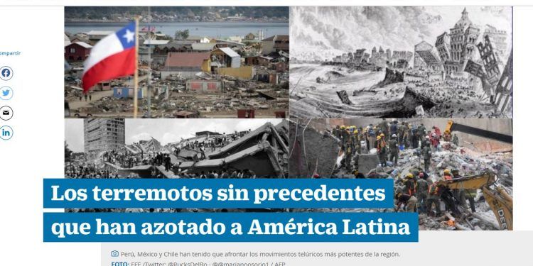 El Tiempo.com: Los terremotos sin precedentes que han azotado a América Latina