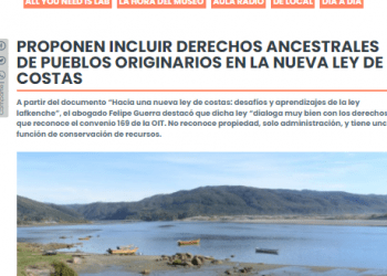 Diariousach.cl: Proponen incluir los derechos ancestrales de los pueblos originarios en la nueva Ley de Costas