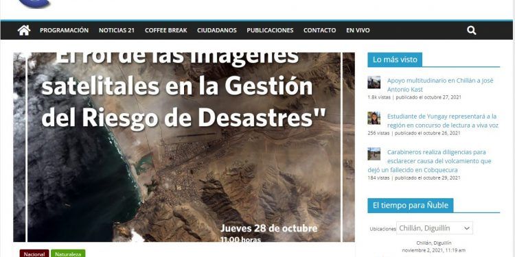 Canal21TV – El rol de las imágenes aéreas y satelitales en la Gestión del Riesgo de Desastre en Chile