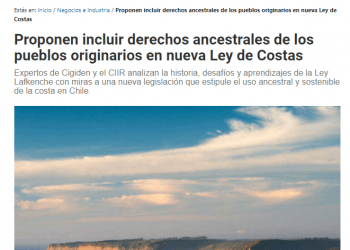 Aqua.cl: Proponen incluir derechos ancestrales de los pueblos originarios en nueva Ley de Costas