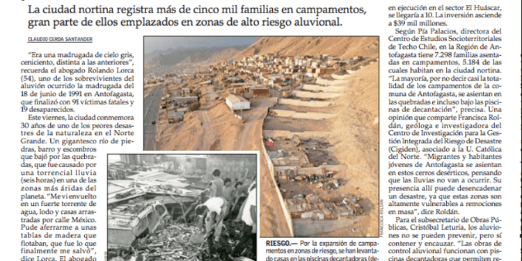 El Mercurio – A 30 años de aluvión de Antofagasta: sobrevivientes y especialistas recuerdan tragedia y evalúan nuevos riesgos