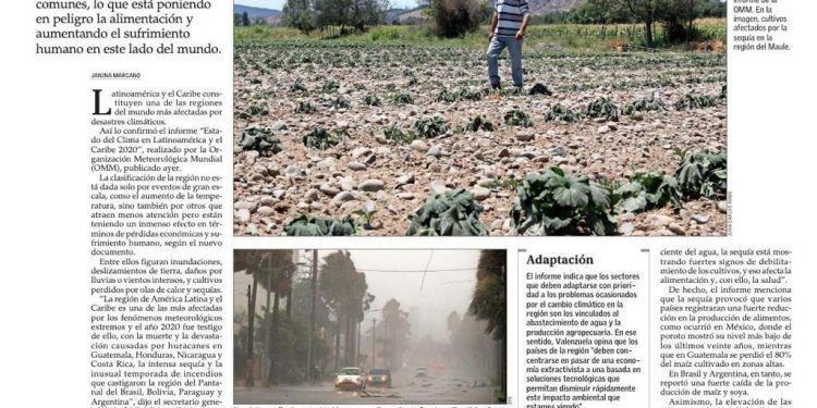 El Mercurio: Latinoamérica y el Caribe es una de las regiones más afectadas por desastres climáticos