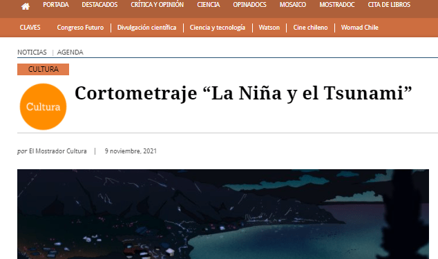 El Mostrador: Cortometraje “La Niña y el Tsunami”