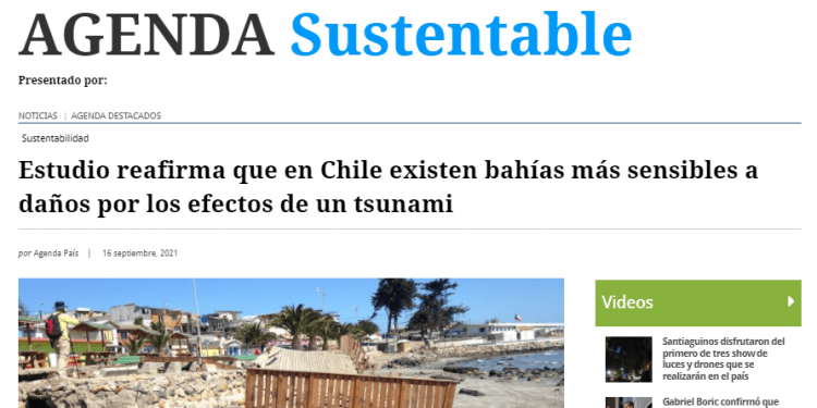 ElMostrador.cl: Estudio reafirma que en Chile existen bahías más sensibles a daños por los efectos de un tsunami