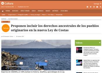 El Mostrador: Proponen incluir los derechos ancestrales de los pueblos originarios en la nueva Ley de Costas