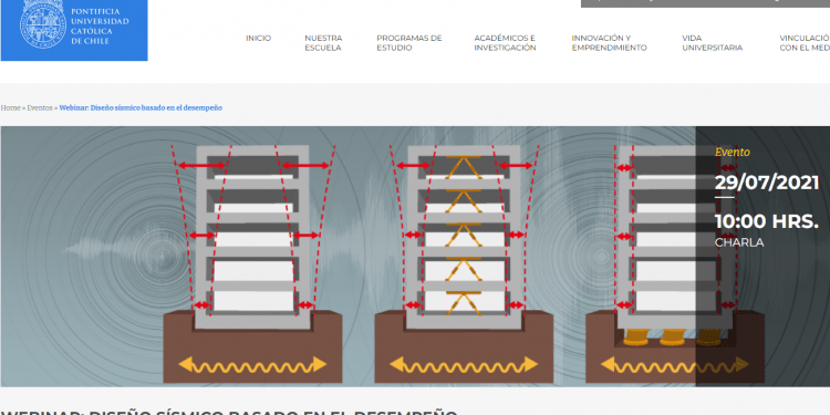 Ing.uc.cl: Webinar «Diseño sísmico basado en el desempeño»