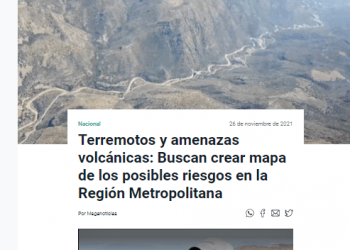 Meganoticias: Terremotos y amenazas volcánicas: Buscan crear mapa de los posibles riesgos en la Región Metropolitana