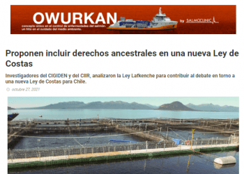 Mundoacuicola.cl: Proponen incluir derechos ancestrales en una nueva Ley de Costas