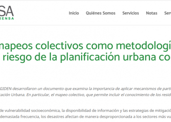 AdPrensa.cl: Proponen mapeos colectivos como metodología para el estudios de riesgo de la planificación urbana comunal