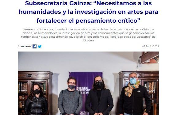 Ministerio de Ciencia – Subsecretaria Gainza: “Necesitamos a las humanidades y la investigación en artes para fortalecer el pensamiento crítico”