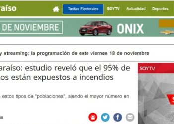Soychile.cl | Región de Valparaíso: estudio reveló que el 95% de los campamentos están expuestos a incendios forestales