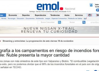 Emol.cl | Radiografía a los campamentos en riesgo de incendios forestales en Chile: Ñuble presenta la mayor cantidad